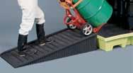 FEATURES & BENEFITS: 100% UV protected polyethylene provides protection over a wide range for chemicals Dual-sided / rear loadable and lockable doors Non-skid removable grates Optional Ramp available