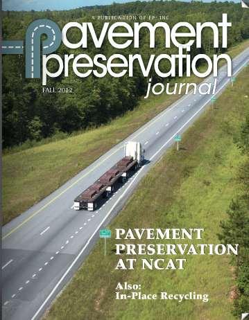 Pavement Preservation Journal Published by FP2, Inc.
