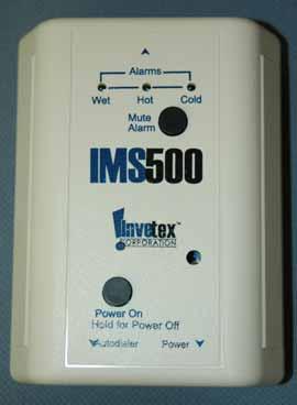 The IMS500 (Invetex Monitoring System Model 500) alerts personnel when your computer server room or other protected area is exposed to water in the ceiling or if temperature extremes are reached.