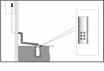 A -Condensate from boiler syphon/trap B -Sink with internal overflow C -25mm dia.