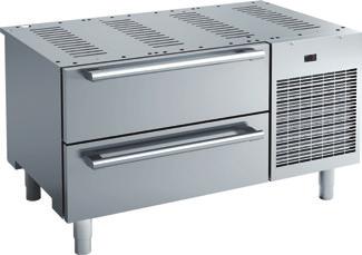 durable stainless steel construction, drawers that can accommodate a
