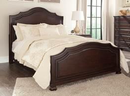 B554 Brulind (Signature Design) B568 Strenton (Signature Design) Casual traditional bedroom made with Mindi veneers and hardwood solids in a deep cherry
