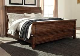 Panel Bed (56/58/94) B648 Chaddinfield (Signature Design) Casual vintage design made with select Mango veneers and hardwood solids Finished in deep cherry color to bring out natural characteristics