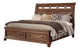 bearing side guides and finished drawer interiors Beds available: King Panel Bed (56/58/97) King Panel Bed w/storage (56S/58/97S) No box spring King Sleigh Bed (56/78/97) King Sleigh Bed w/storage