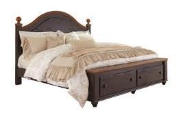 Bed can be ordered with or without footboard storage Slim profile dual USB charger located on back of night stand top Beds available: King Storage Bed (66S/68/95/B100-14) No box spring King