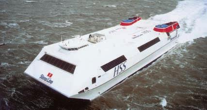 The Stena HSS fast ferries, the largest in the world, have HI-FOG total fire protection for all