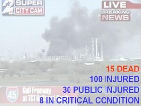 Possible results from explosions, incidents and fires Includes Loss of life