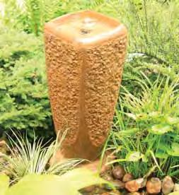 98 TEXTURED RIPPLE FOUNTAIN #78061 Powdered Terra Cotta Fountain Kit - Large 11" L x 11" W x 26" H (Unit Weight: 36.1 lbs.) MSRP $319.