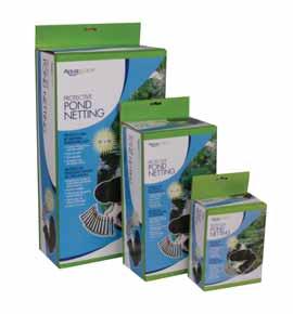 Seasonal Care / Predator Control PROTECTIVE POND NETTING Aquascape Protective Pond Netting keeps leaves and falling debris from entering the