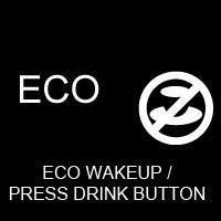 The drink delivery is blocked because the energy saving mode is switched on. The ECO mode will end automatically at the set time. (option) Press a drink button.