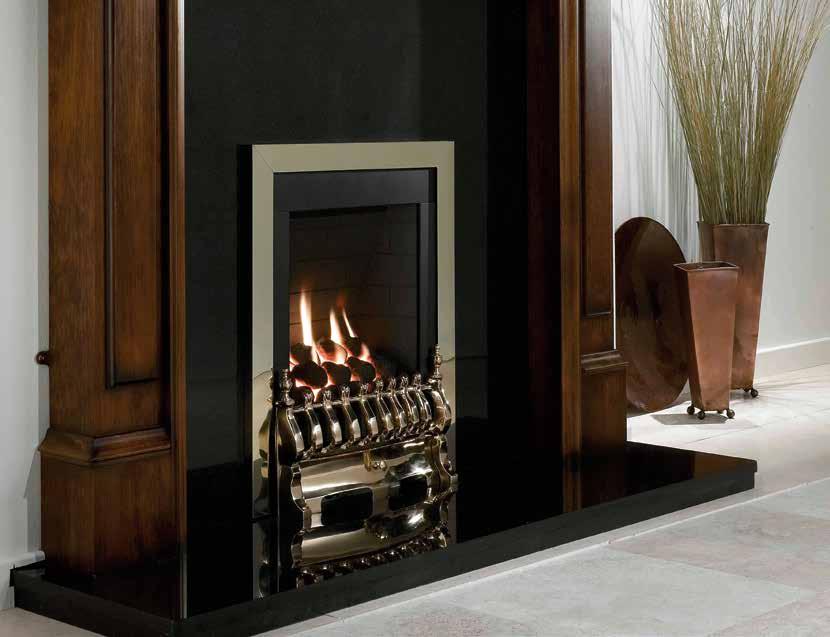 Windsor Contemporary Plus with pebble fuel effect High Windsor Traditional Rhapsody HE in Plus brass in silver Standard High Slimline Windsor Contemporary Windsor Contemporary HE with silver trim and