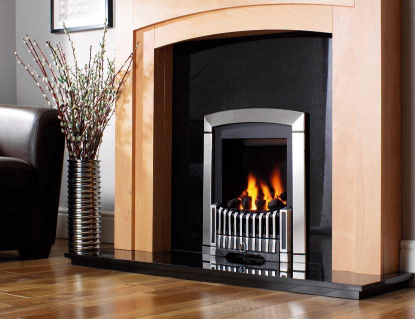 Melody in silver Standard Caress Plus Contemporary in silver High Slimline Slimline Melody Pre-Cast Flue Caress Plus Traditional in brass Pre-Cast Flue Caress Melody in brass