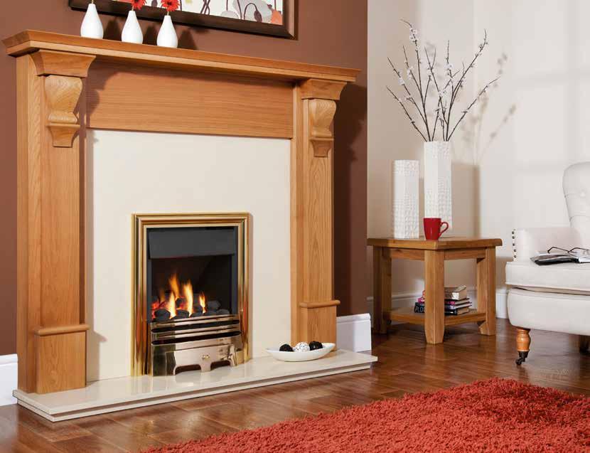 This full depth gas fire delivers a wonderful flickering glow and can be installed into almost any chimney or flue including a pre-cast flue with a 3" rebated surround.