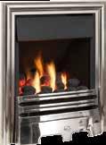 2kW 78% 3 3 3 3 3 Polished Silver Linear with pebble fuel effect Linear Powerflue with pebble fuel effect Opulence in silver The Flavel Opulence Plus high efficiency gas fire boast an impressive 70%