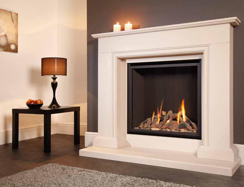 This conventionally flued gas fire is suitable for installation into a standard brick chimney or pre-fabricated flue, and is operated by a multifunctional remote control handset.