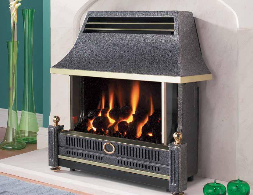 This classically designed fire has an impressive heat output of 4.3kW and a net efficiency of 78%.