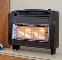 This type of high efficiency fire has a glass panel across the front of the fire which radiates the heat generated from the fuel effect directly into the room.