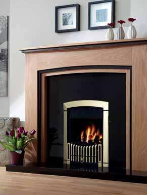 The classic Rhapsody Plus open fronted high efficiency fire has a very realistic full depth fuel bed, a heat output of 4.4kW and a net efficiency of 70%.