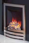 features a range of fuel beds with a beautiful, natural flame.