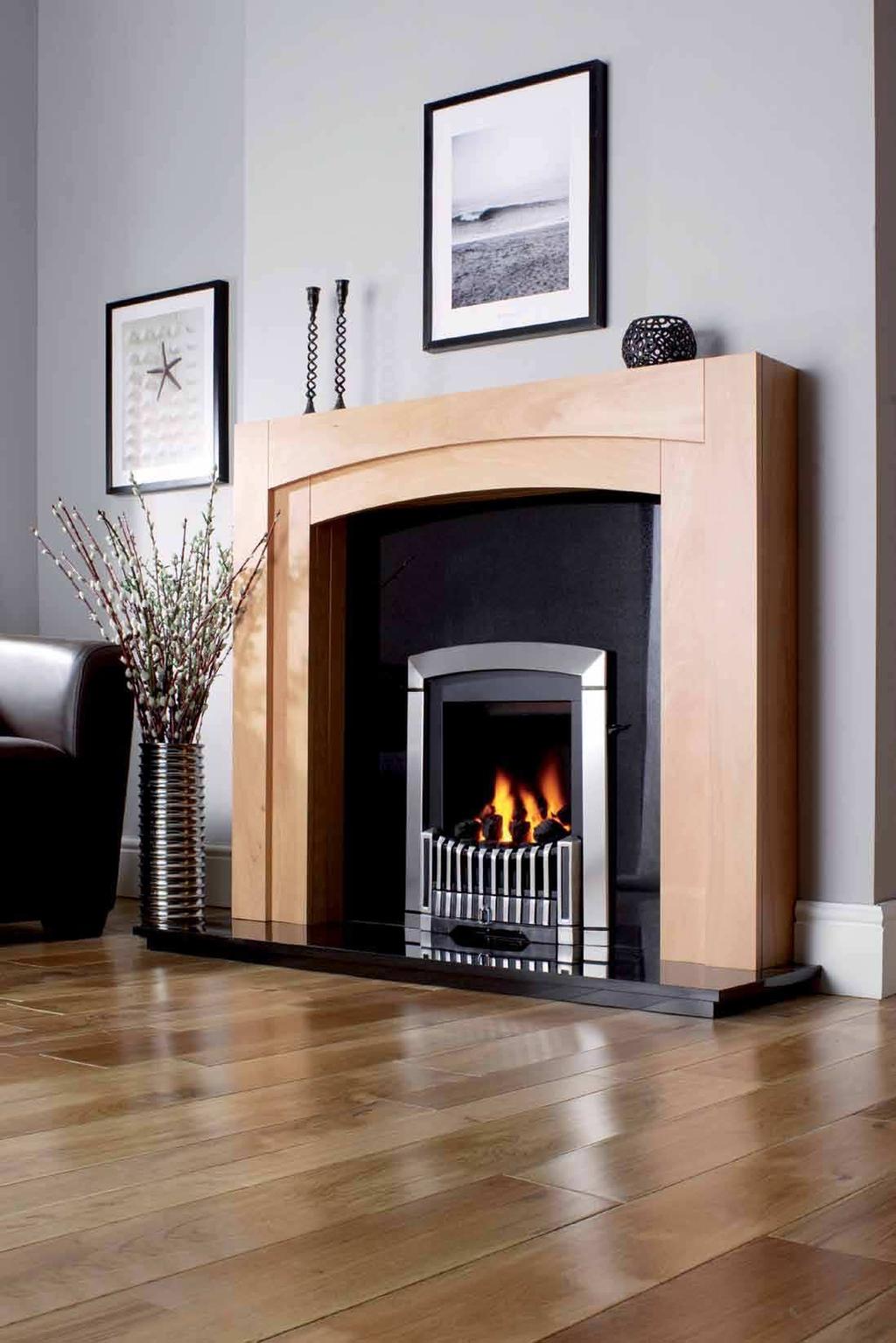 The Melody is an elegant slimline fire enabling installation in almost any flue including pre-cast.