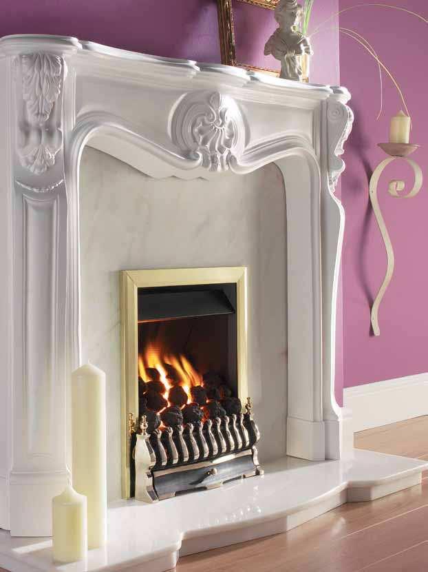 This full depth convector fire combines a brilliant flame effect with the efficiency and