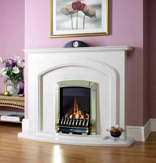 Glass fronted HE fires This type of high efficiency fire has a glass panel across the front of the fire which radiates the heat generated from the fuel bed directly into