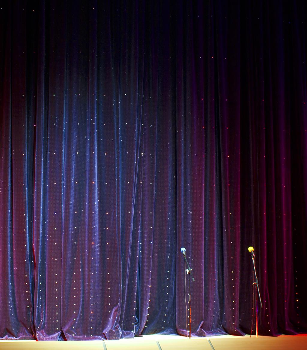 Types of Stage Curtains Star Cloths Star Cloths light up your stage by creating the illusion of a starry night.