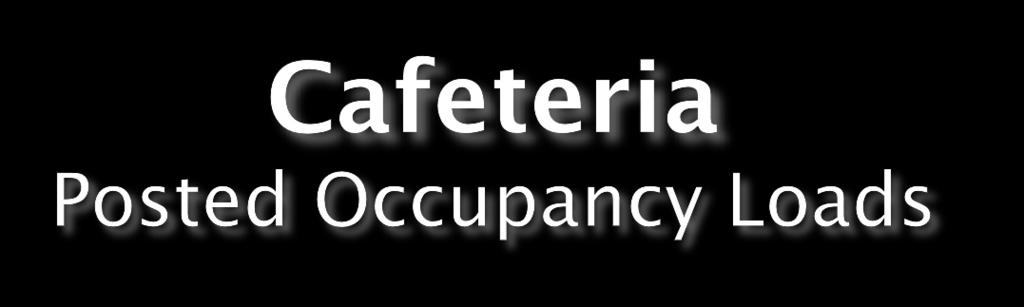 Occupant loads must be posted in a