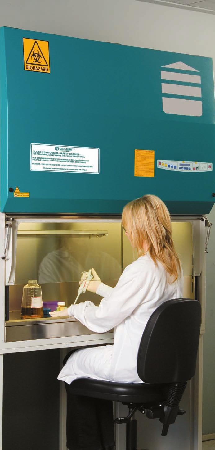 Gelaire BH-EN and APPLICATIONS Gelaire BH-EN and UltraSafe Class II biological safety cabinets provide protection for personnel,