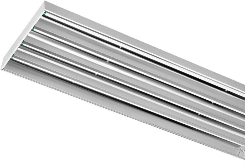 designed rack reflector option for focused vertical illumination Integral occupancy detector
