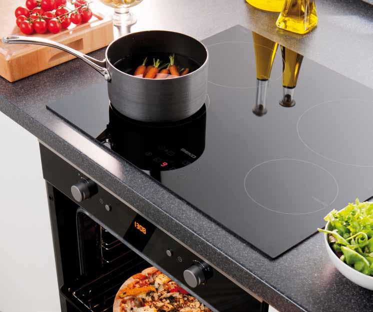 Built-in Hobs Electric Experience the new way of cooking with Beko - Touch Control Induction Hob Advanced technology - Only the pan surface in contact with the hob gets heated Clean and fast