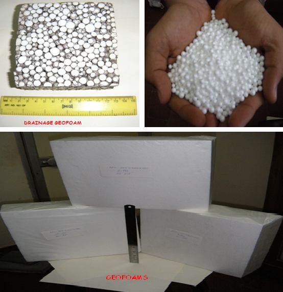 GEOFOAM Geofoam blocks or slabs are made of expanded polystyrene (EPS) or extruded polystyrene (XPS).