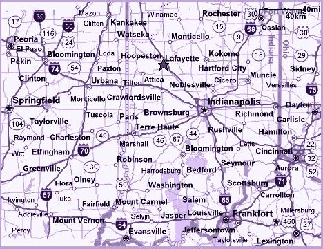 Site Location: In Figure 1, the map shows where the hospital is located within the state of Indiana. Figure 2 indicates where St.