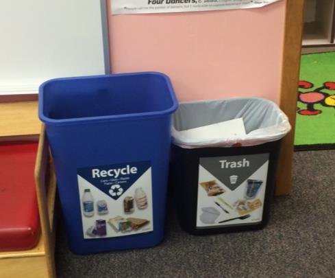 for recycling and grey/black for trash. Classroom Recommendations: o 10 gallon recycling o Lids not recommended in classrooms.