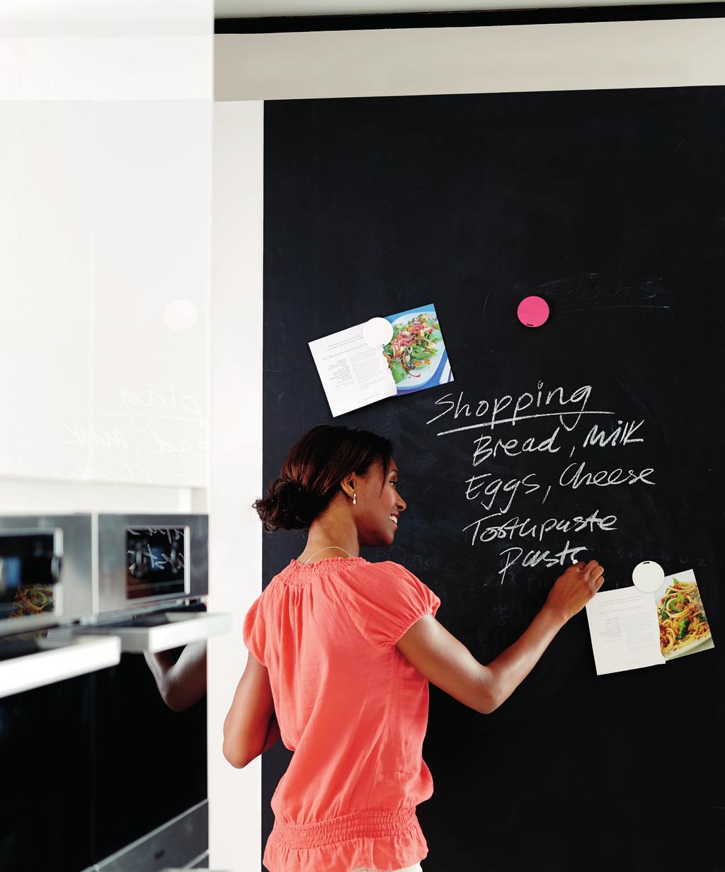Magnetic Walls Is your fridge festooned with a stack of notes and bits of paper to keep your family in check?