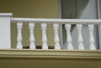 Balustrade A series of short pillars or posts that support