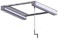 Skylights Standard Skylights with Snap-On Side Channels: Manual Standard Skylight: An L -shaped 4 1/2 by 4 1/2 aluminum extrusion creates the main body of the skylight and covers the back and bottom