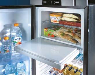 A simple pull is all that is needed Single-door model, 525 mm wide to remove the freezer compartment and turn the Available with AES or MES system refrigerator into a cooling giant with a capacity of