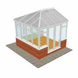 Lean-to A conservatory with a mono pitched roof.