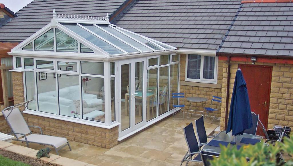 GABLE GABLE A gable-fronted style of conservatory adds a sense of grandeur to any home.
