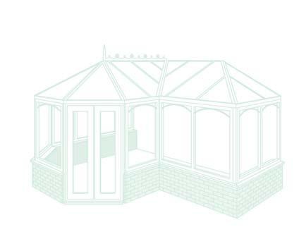 P-SHAPE P-SHAPE The ideal style for a larger conservatory, a