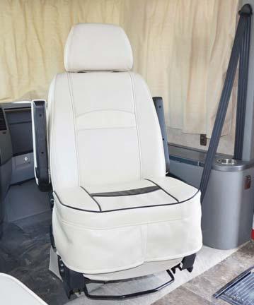 SECTION 9 FURNITURE AND SOFTGOODS BOOSTER SEAT CUSHION If Equipped (Typical View Your coach may differ in appearance) The driver and co-pilot seats may feature a Booster Seat Cushion which provides
