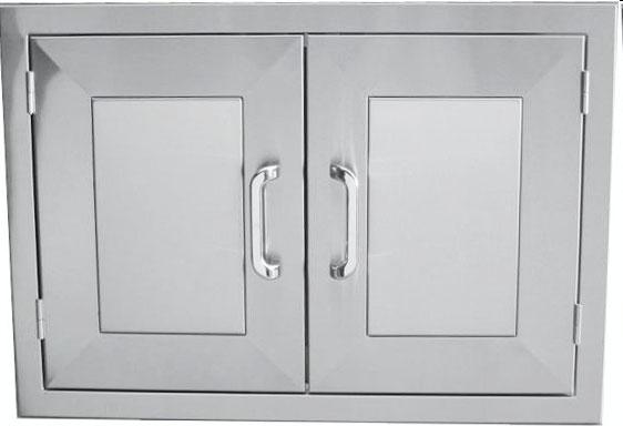 600 Series feature highly polished handles on dimensional doors with rounded corners. Double Access Doors are available in 27, 30, 36, 42 and 48 widths in all six design series.