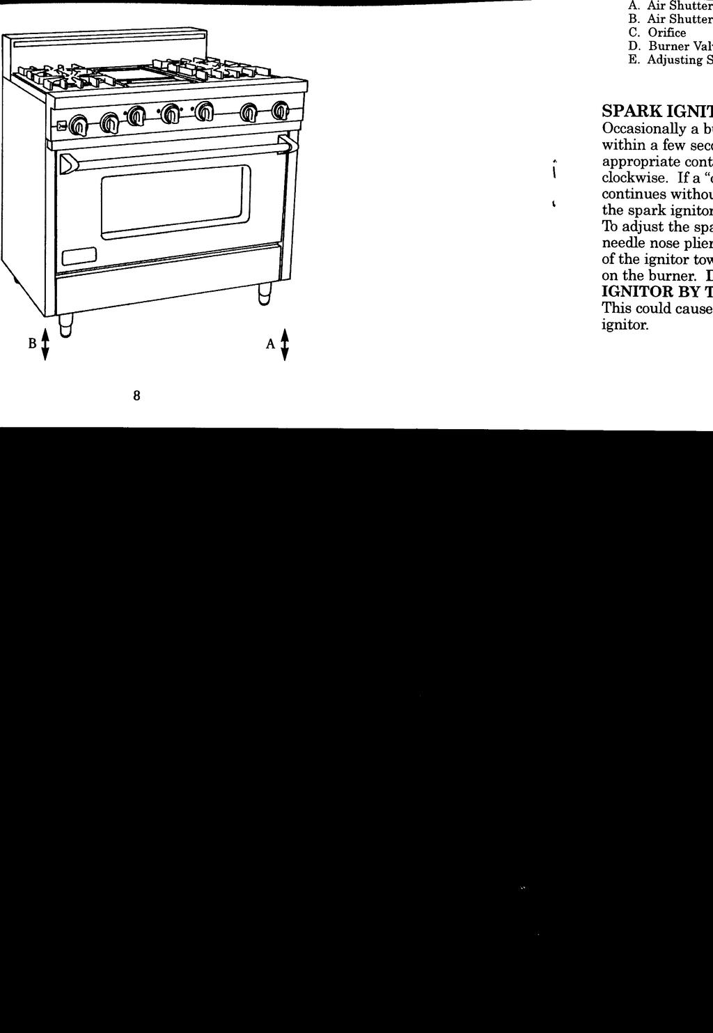 GENERAL INFORMATION 1. WARNING: The use of cabinets for storage above the appliance may result in a potential burn hazard. Combustible items may ignite, metallic items may become hot and cause burns.