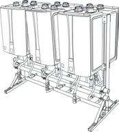 6 UNIT FREE-STANDING UNIT Model XXXXX XXXXX XXXXX XXXXX XXXXX XXXXX Water Heater Model (NG/LP) Crate Dimensions (H xl xd ) XX x XX x XX Weight -(Fully Assembled-lbs.