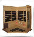 5. Place the bench support panel first and then place the bench surface panel into the sauna room.
