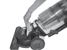 The pre-motor filter protects the motor from dirt particles. It is located in the slide out tray underneath the dirt container.