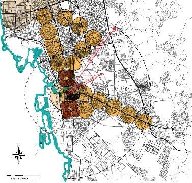 The Migration of Urban Vitality The Decline of the City Centre The First Jeddah Plan of 1962 has signaled the shift of urban center to the North.