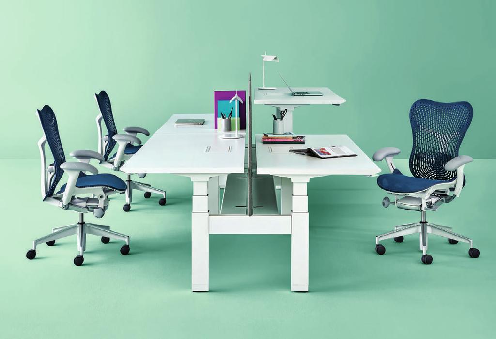 Renew Link delivers high density for organizations, while giving workers a new level of individual choice to vary their postures between sitting and standing.