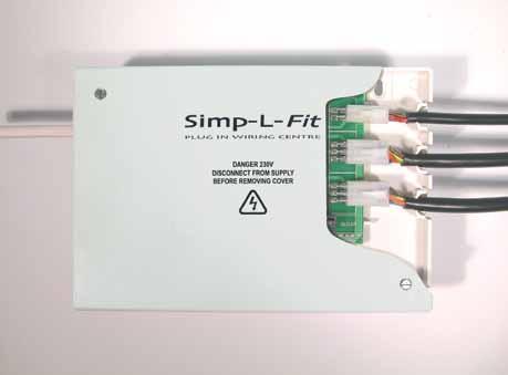Simp--Fit Packs The Simp--Fit plug-in wiring centres reduce installation time and eliminate the possibility of incorrect wiring when used with the Simp--Fit range of products.